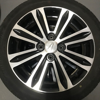 129-2ブリヂストンECOPIA165/55R15ダイハツ純正アルミホイール付4本