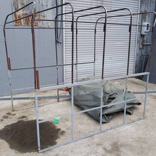 軽トラック　幌　ハイゼットS200P　背高幌　伸縮できます車検通せる高さまでダウン！　室内210～215ｃｍくらいの画像