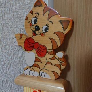 レトロかわいい身長計ネコの画像