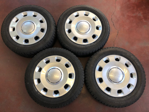 フィアット500の冬タイヤ鉄ホイールセット4本