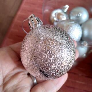 クリスマスツリー　オーナメント（シルバー）の画像