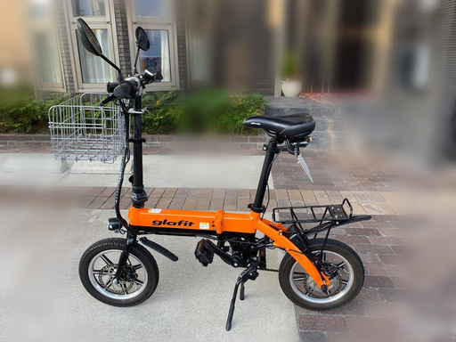 glafit グラフィット GFR-01 ミカンオレンジ　折りたたみ ペダル付き 電動バイク ハイブリッドバイク