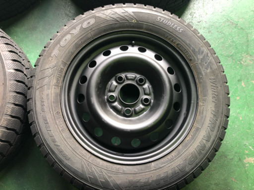 スタッドレスタイヤ ホイール付き 195/65r15 トランパス 17年製8部山 ミニバンなどに