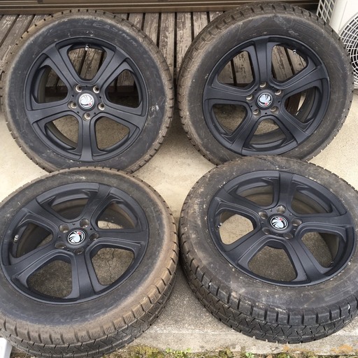 お取引中 17インチ スタッドレス アルミ付き 4本セット ピレリー 215/55R17 マットブラック