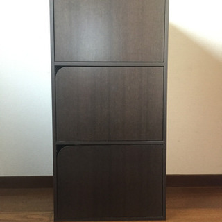 木製三段ボックスの画像