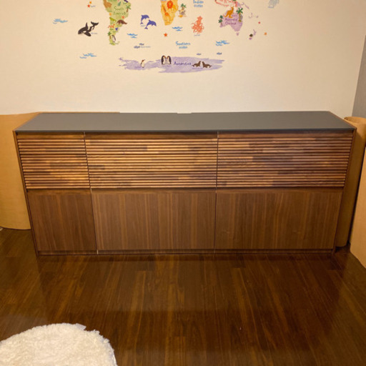 未使用　カリモク　収納　ネイビ