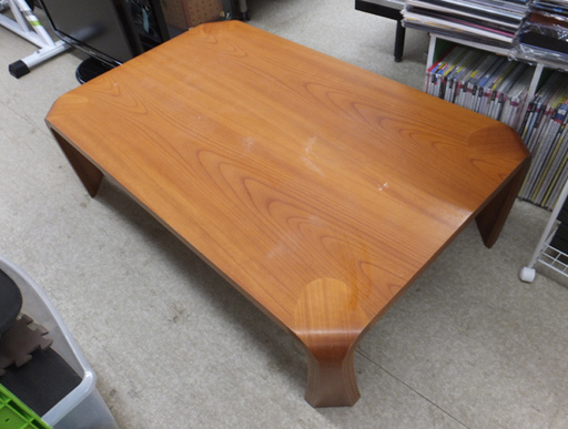 ローテーブル 座卓 幅121cm ナチュラル 曲木 メーカー不明 コスガor天童木工 ペイペイ対応 札幌市西区西野