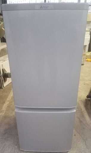 三菱 冷蔵庫 ボトム冷凍室 右開き 146L ピュアシルバー MR-P15A S 17年製 配送無料