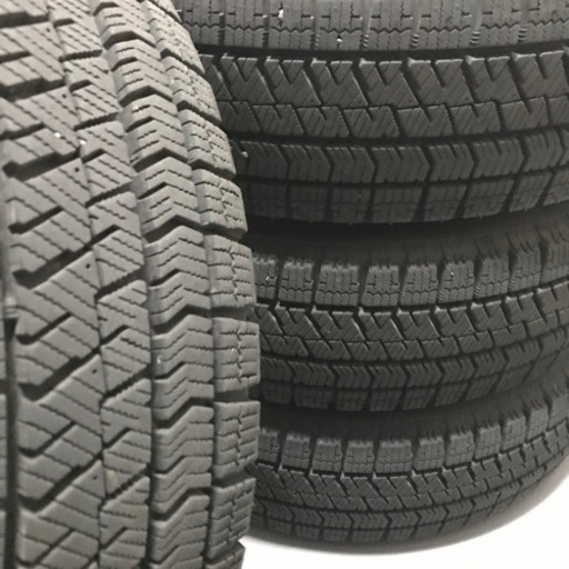 130-1ブリヂストンVRX2 155/65R14 14×4.5J +45 ダイハツ純正アルミホイール付4本セット2018年製造バリ山BRIDGESTONEスタッドレスタイヤ