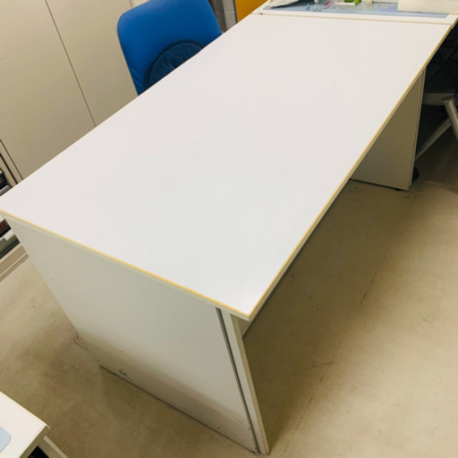 プラス　スチールローカウンター　幅1250×奥行750mm　天板ホワイト