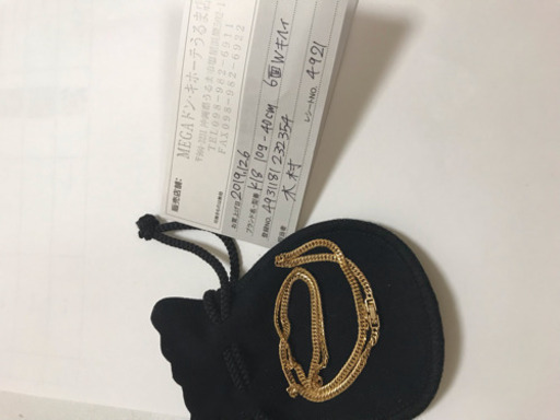 18Ｋ 喜平 ネックレス 6面 ダブル 40cm 10g