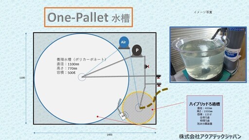 陸上養殖試験水槽「ONEパレット水槽」