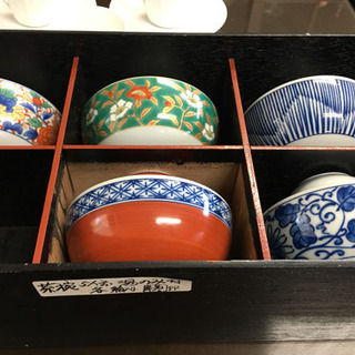 茶碗5人前 湯のみ付き 中古品の画像