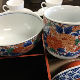 茶碗5人前 湯のみ付き 中古品の画像
