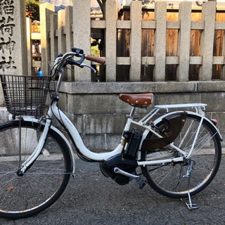 京の楽チャリ】2019第最後2 PAS ナチュラ L デラックス（白） 電動