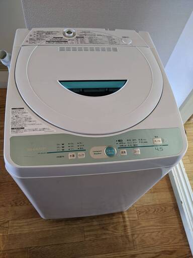 全自動洗濯機 ｼｬｰﾌﾟ SHARP 【ES-GL45】洗濯容量4.5kg 50/60Hz共用　2009年製