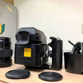 ブロニカ ETRS レンズ二本75/150 専用ストラップ　グリップ ゼンザブロニカ Zenza Bronica ストラップ 専用留め具付き ETR用