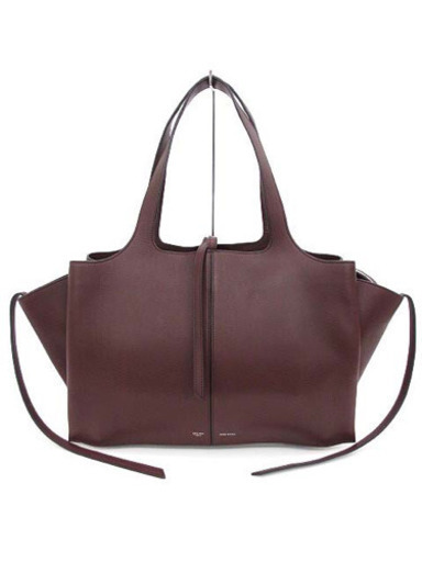 美品 セリーヌ CELINE トライフォールド  ミディアム ショルダーバッグ