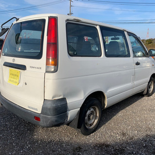 審査なし自社ローンOK ワンオーナー　ディーゼル　積載量750キロ　6人乗り　2,000cc 4ナンバー　エアコン　トヨタ　タウンエース　平成10年式　26万キロ　車検満タン渡し　車検、税金安い4ナンバーの画像