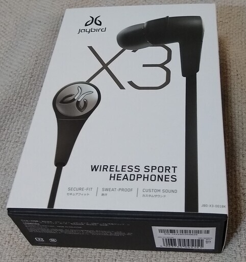 Jaybird X3 ワイヤレスイヤホン Bluetooth/防水・防汗対応 スポーツ対応 ブラック　値下げしました