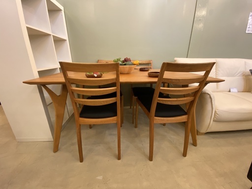 BOSCO ボスコ ダイニングテーブルセット テーブル チェア 5点セット ナチュラル 中古品