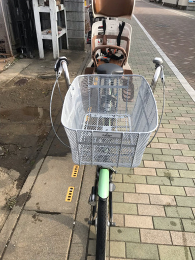 丸石子供乗せ自転車 オ一トライト、３段ギアフロント超大型かご新品