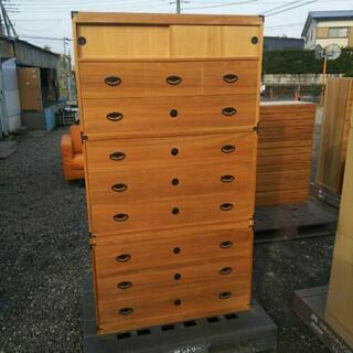 天然木桐たんすA  中古品