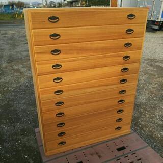 天然木桐たんすD  中古品