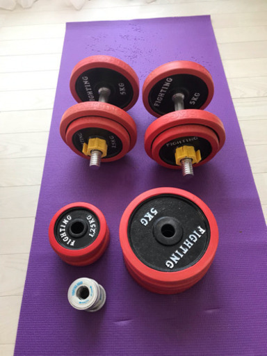 ダンベル セット ラバータイプ 60kgセット 片手30kg×2個