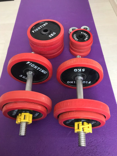 ダンベル セット ラバータイプ 60kgセット 片手30kg×2個