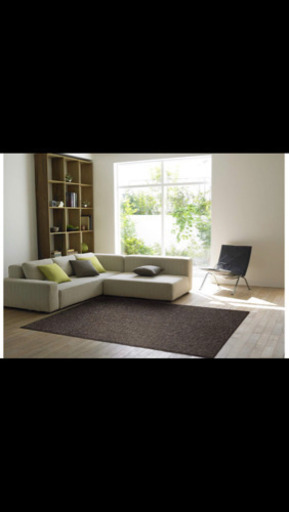 スミノエ ラグ 200×250 ブラック