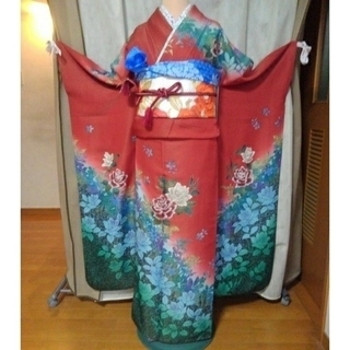 振り袖Ｔ、長襦袢、袋帯、小物セット