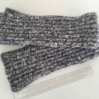 ◆暖かいウールマフラー◆ツイードグレー メンズusedハンドメイド◆２０◆の画像