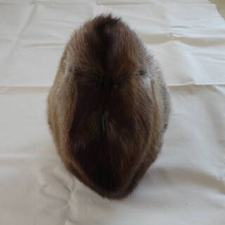 ★毛皮 未使用品 エレガント リアルファー ボーラーハット Made in Canada Canadian brandの画像