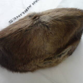 ★毛皮 未使用品 エレガント リアルファー ボーラーハット Ma...