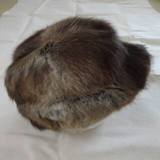 ★毛皮 未使用品 エレガント リアルファー ボーラーハット Made in Canada Canadian brandの画像