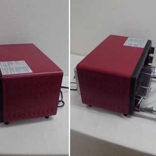 ノンフライオーブン 1200W siroca crossline SCO-313V ワインレッド系 中古品 JM5583)【取りに来られる方限定】の画像