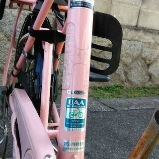 前後子供乗せ付き自転車の画像