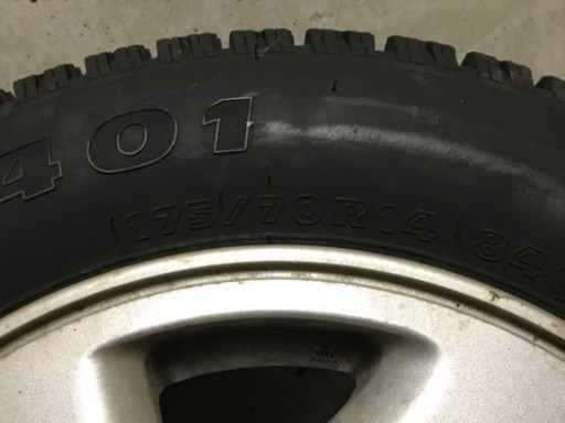 スパイクタイヤ4本セット◆175-70R14◆日産純正ホイール