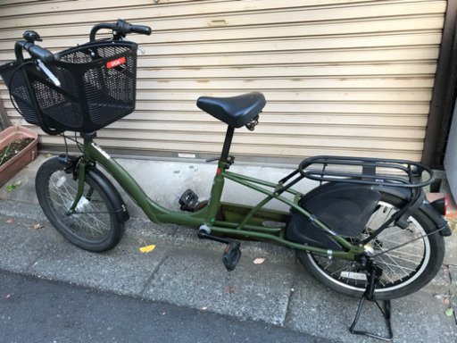子供乗せ自転車 オートライト 内装3段 グリーン