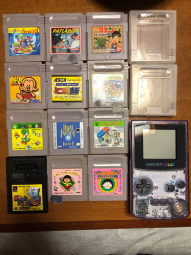ゲームボーイカラー本体、ゲームボーイソフト各種