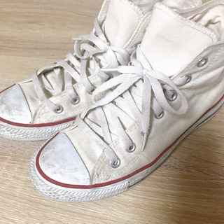 CONVERSE コンバース [CANVAS ALL STAR HI - OPWHITE size：24.5] お譲りします。の画像