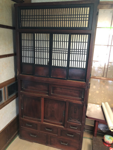 アンティーク 古民家 レトロ 収納棚 食器棚 茶箪笥