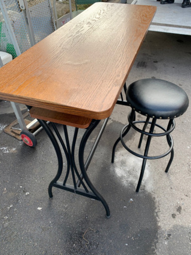 カウンターテーブル　スツール　バーカウンターチェアセット　アイアン