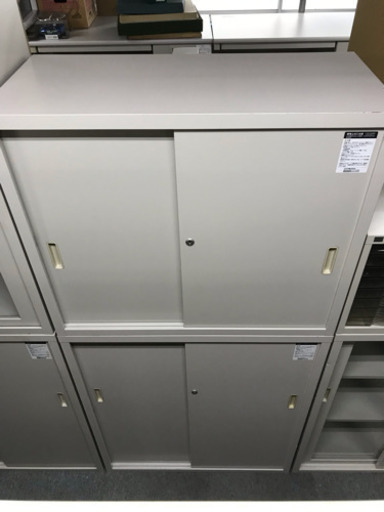 コクヨ 引き違い書庫 上下セット H179cm 中古