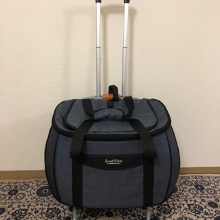 ペット用　カート付きキャリーバッグ　ネイビー　
