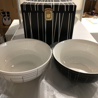 オシャレペアラーメンボウル◆ブラック&ホワイト