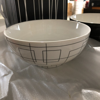 オシャレペアラーメンボウル◆ブラック&ホワイトの画像
