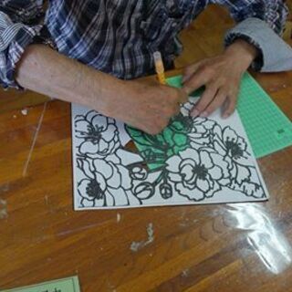 笠間いこいの家はなさか　切り絵教室の画像