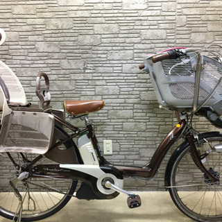 ブリヂストン アンジェリーノ 電動自転車 中古 新基準 3人乗り リチウム 26インチ 前子供乗せ付 充電器付 BRIDGESTONE Angelino 東京23区配達無料 12.8Ah 新基準 ブリヂストン アンジェリーノ